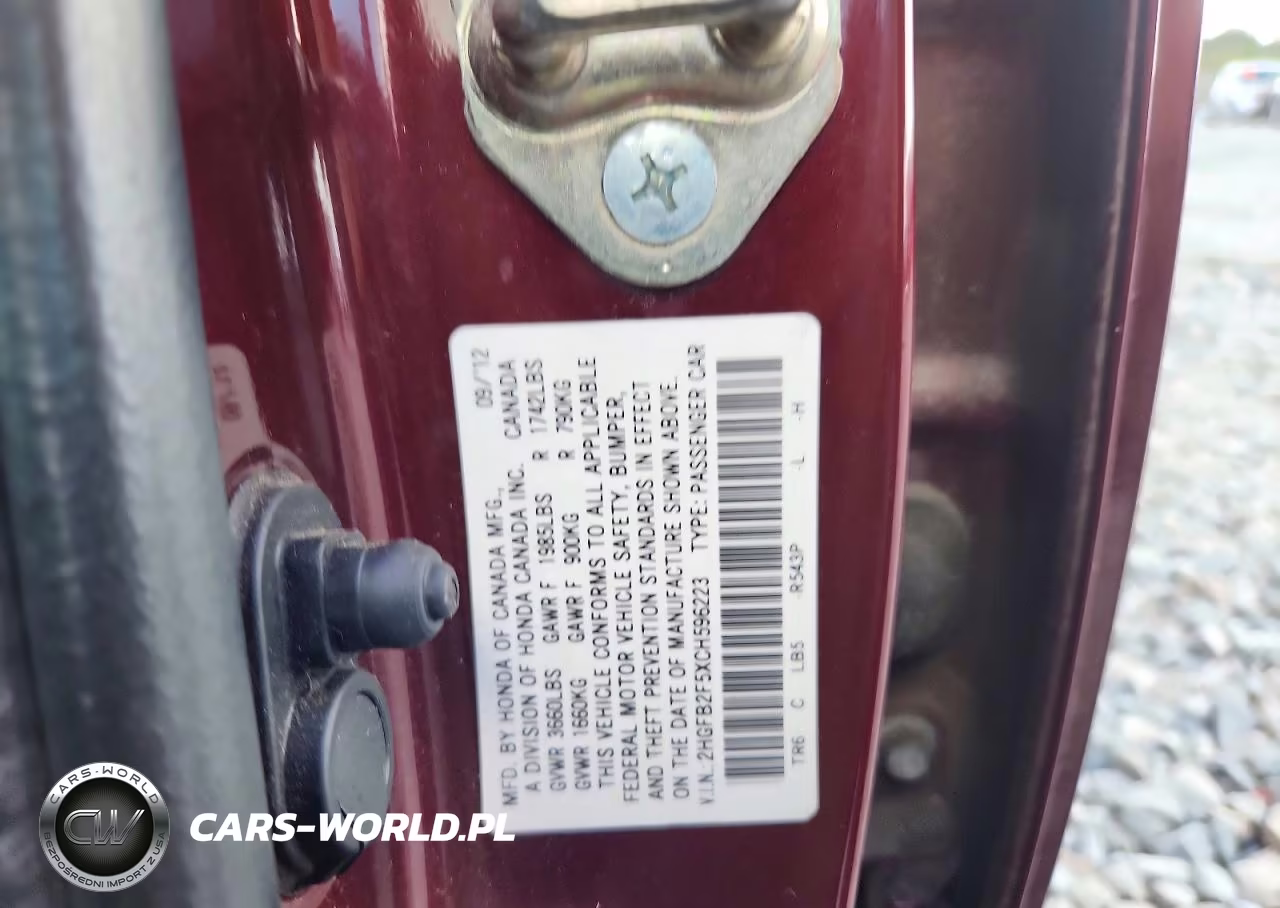 2012 Honda Civic Lx VIN:2HGFB2F5XCH596223 - 12
