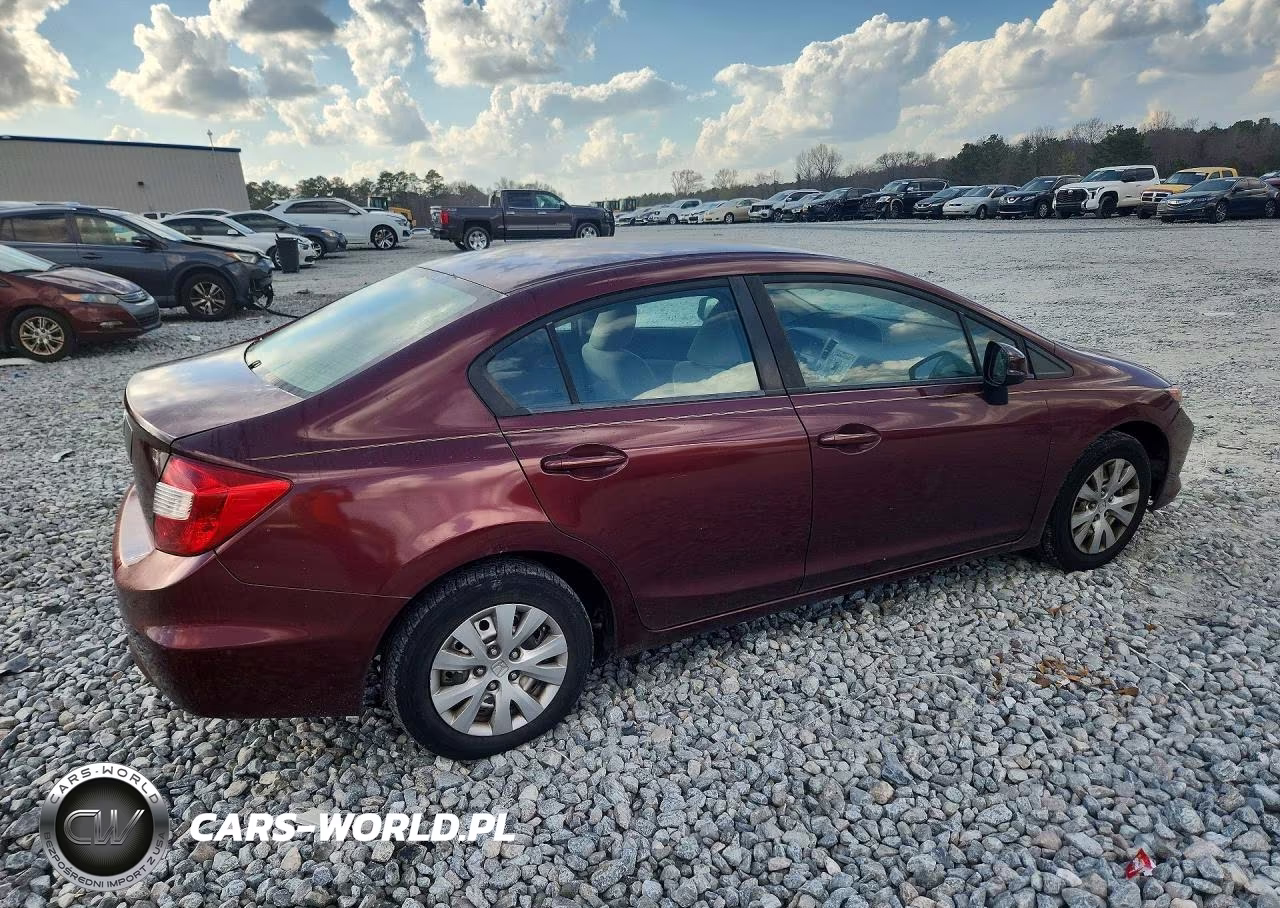 2012 Honda Civic Lx VIN:2HGFB2F5XCH596223 - 3