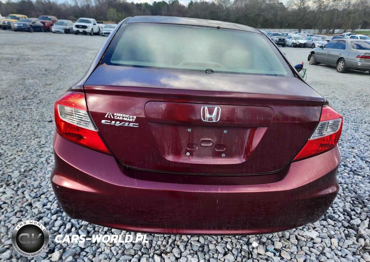 2012 Honda Civic Lx VIN:2HGFB2F5XCH596223 - 6