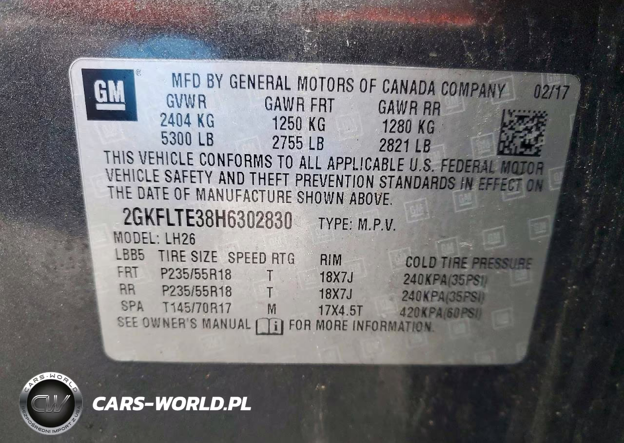 2017 GMC Terrain Sle VIN:2GKFLTE38H6302830 - 13