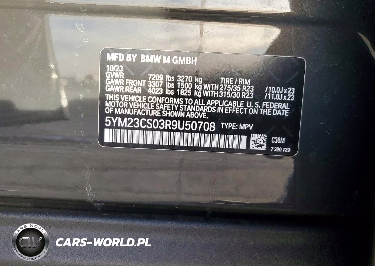 2024 BMW Xm VIN:5YM23CS03R9U50708 - 12