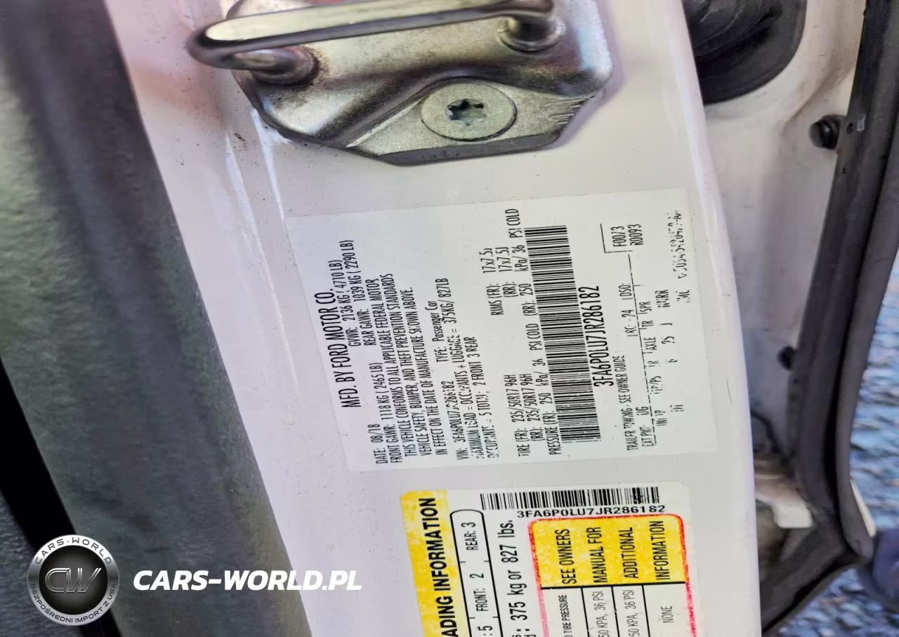 2018 Ford Fusion Se Hybrid VIN:3FA6P0LU7JR286182 - 12