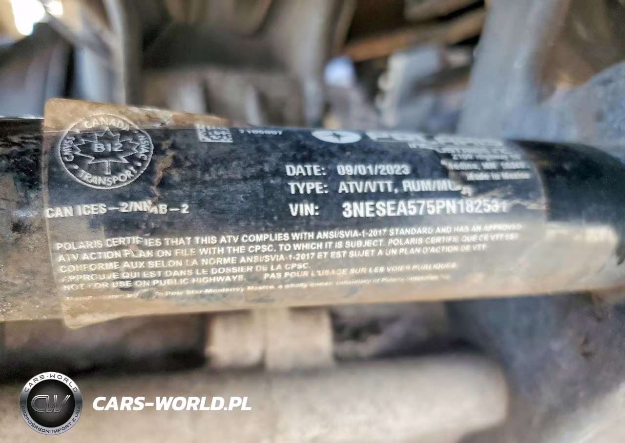 2023 Polaris Sportsman Atv VIN:3NESEA575PN182531 - 10