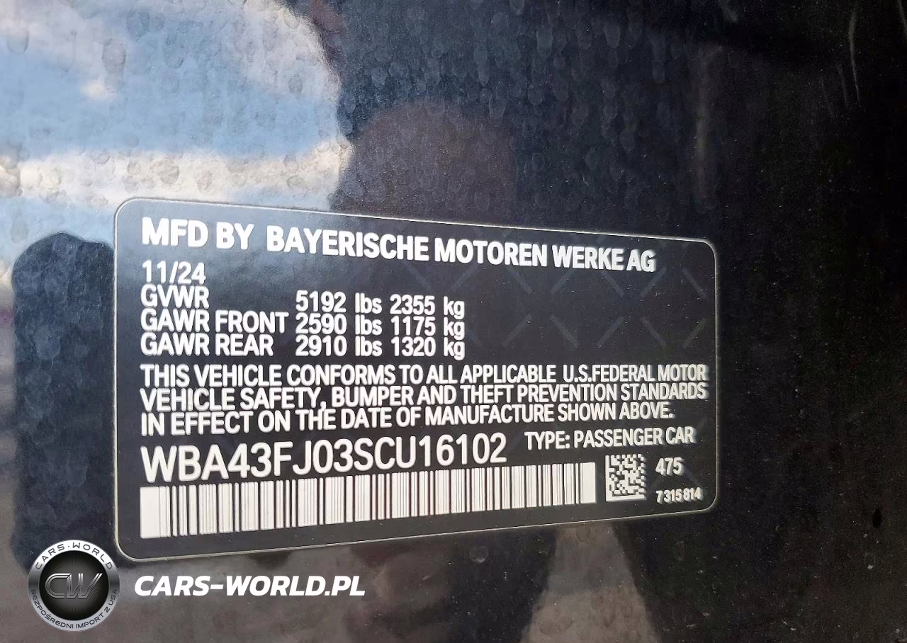 2025 BMW 530 I VIN:WBA43FJ03SCU16102 - 12