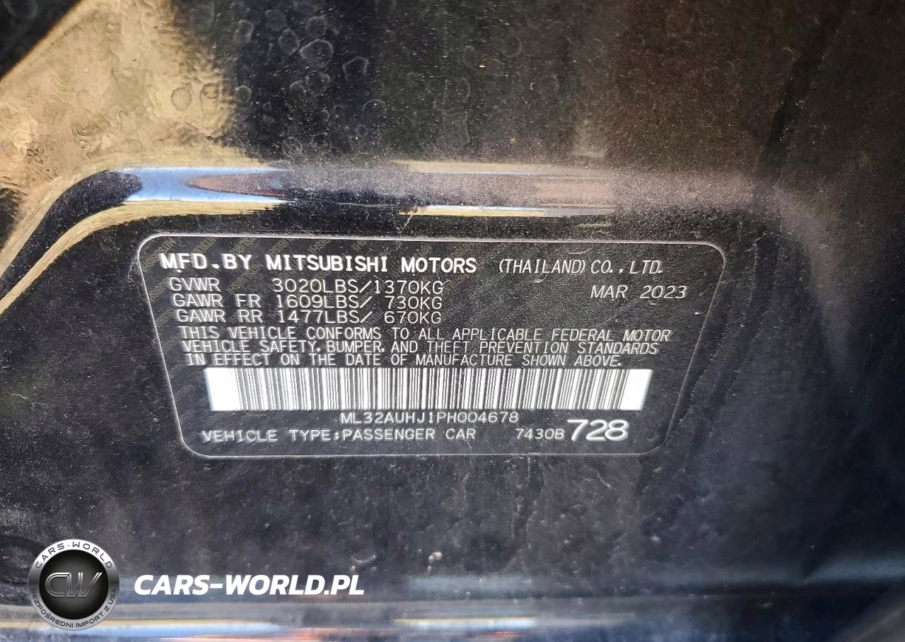 2023 Mitsubishi Mirage Es VIN:ML32AUHJ1PH004678 - 12