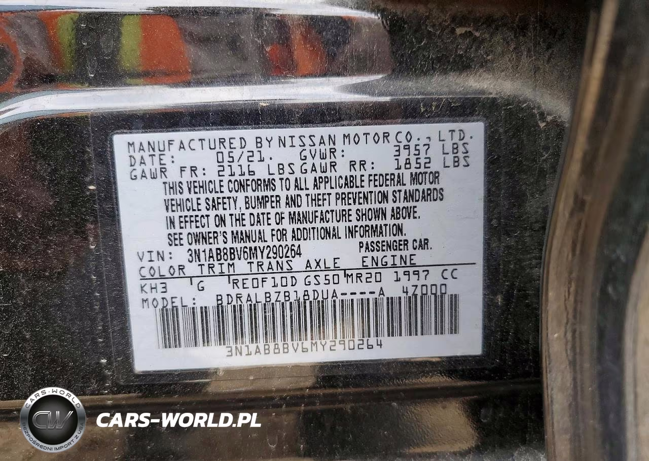 2021 Nissan Sentra S VIN:3N1AB8BV6MY290264 - 12