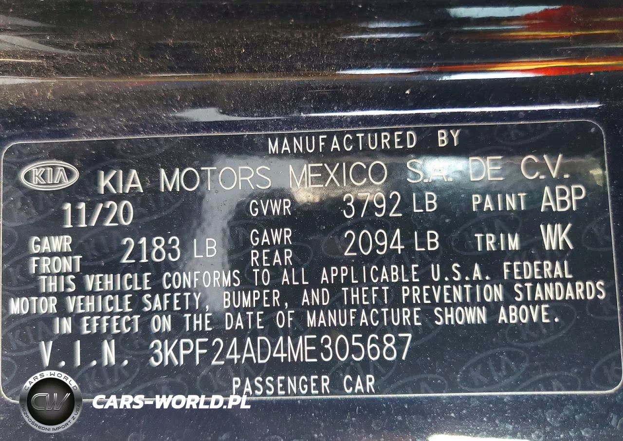 2021 Kia Forte VIN:3KPF24AD4ME305687 - 12