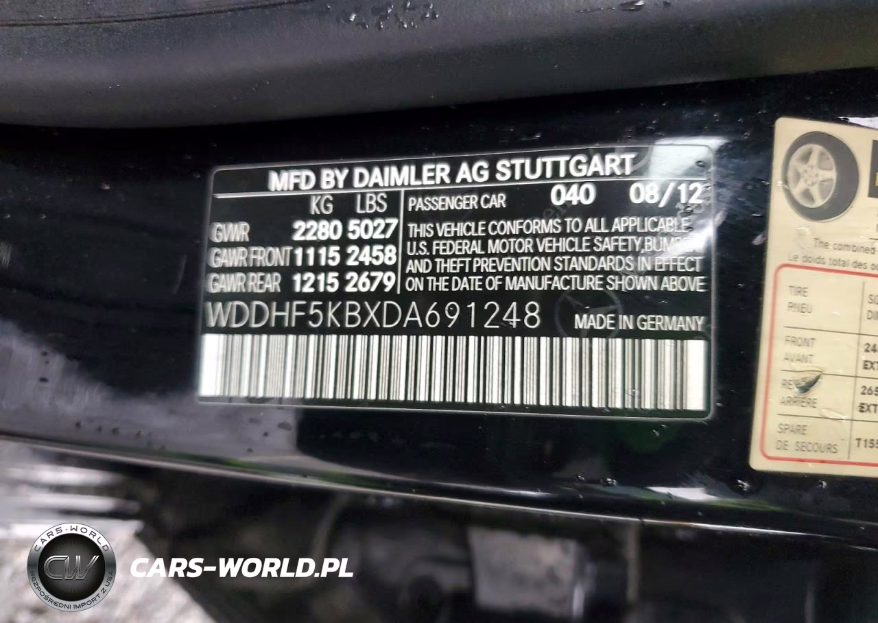 2013 Mercedes-Benz E 350 VIN:WDDHF5KBXDA691248 - 12