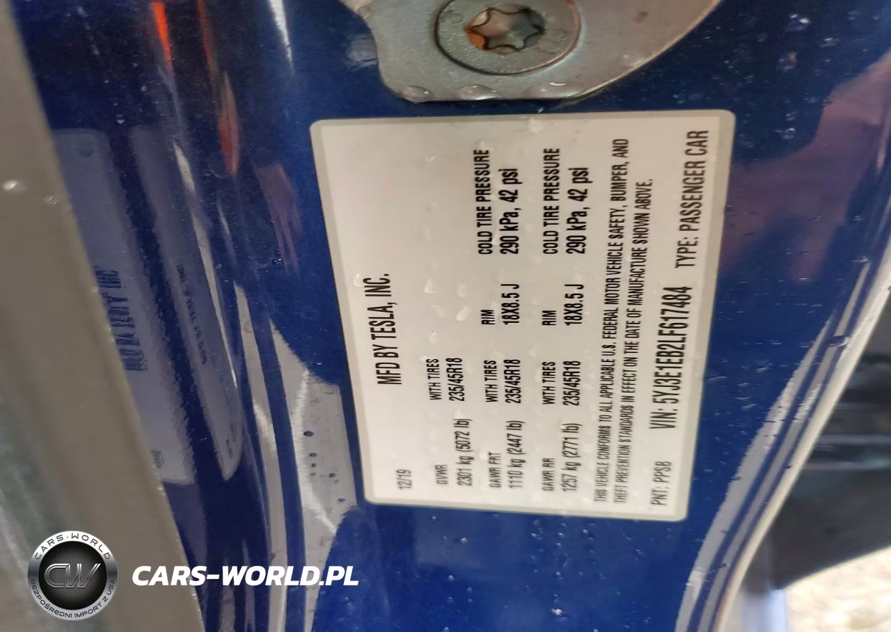 2020 Tesla Model 3 VIN:5YJ3E1EB2LF617484 - 12