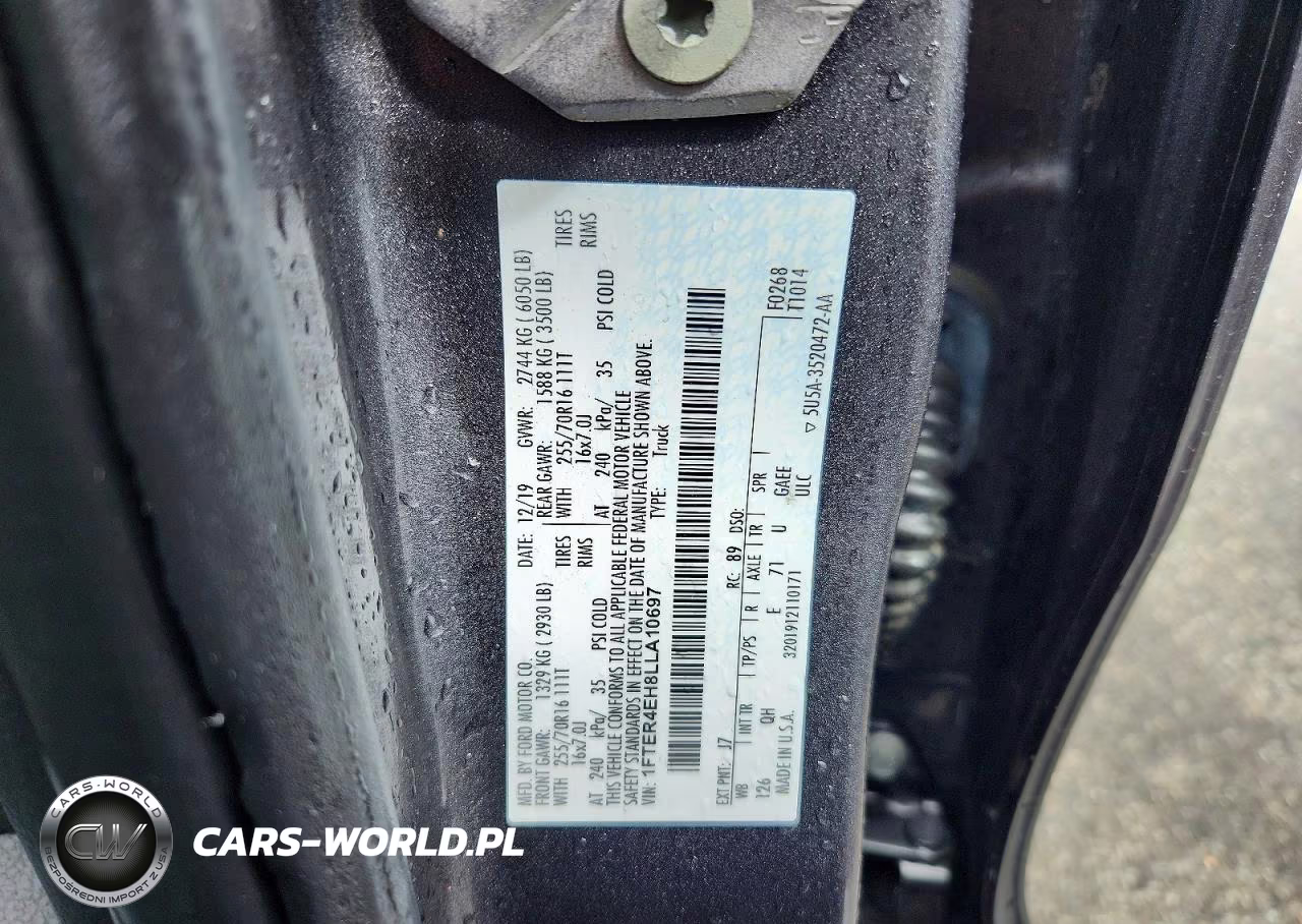 2020 Ford Ranger Xl VIN:1FTER4EH8LLA10697 - 12