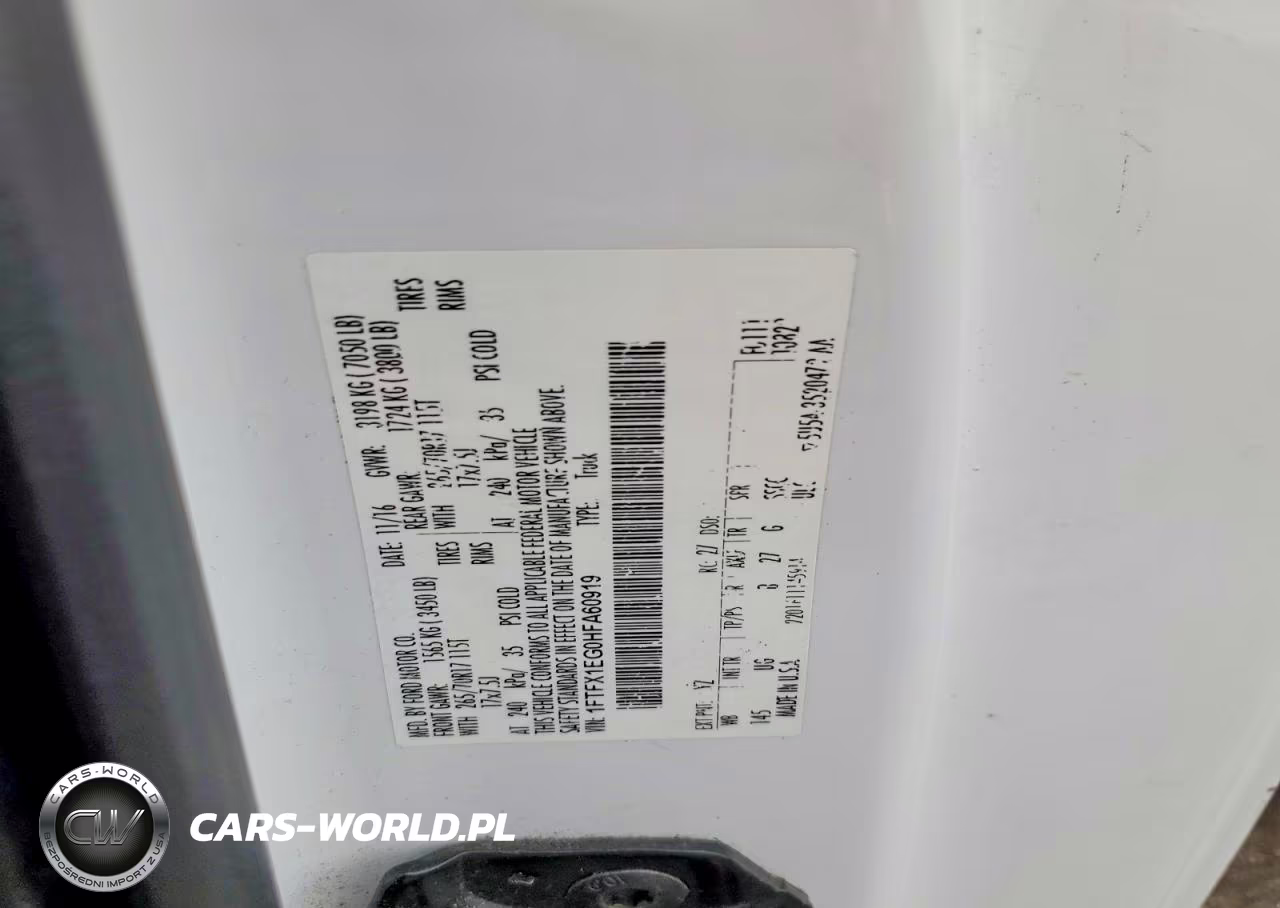2017 Ford F150 Super Cab VIN:1FTFX1EG0HFA60919 - 12