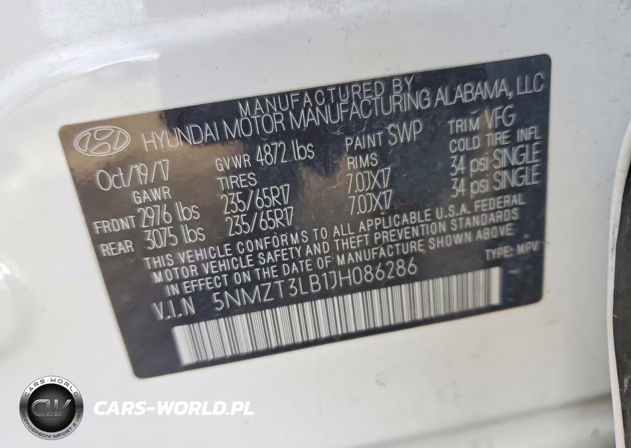 2018 Hyundai Santa Fe Sport 2.4L VIN:5NMZT3LB1JH086286 - 13