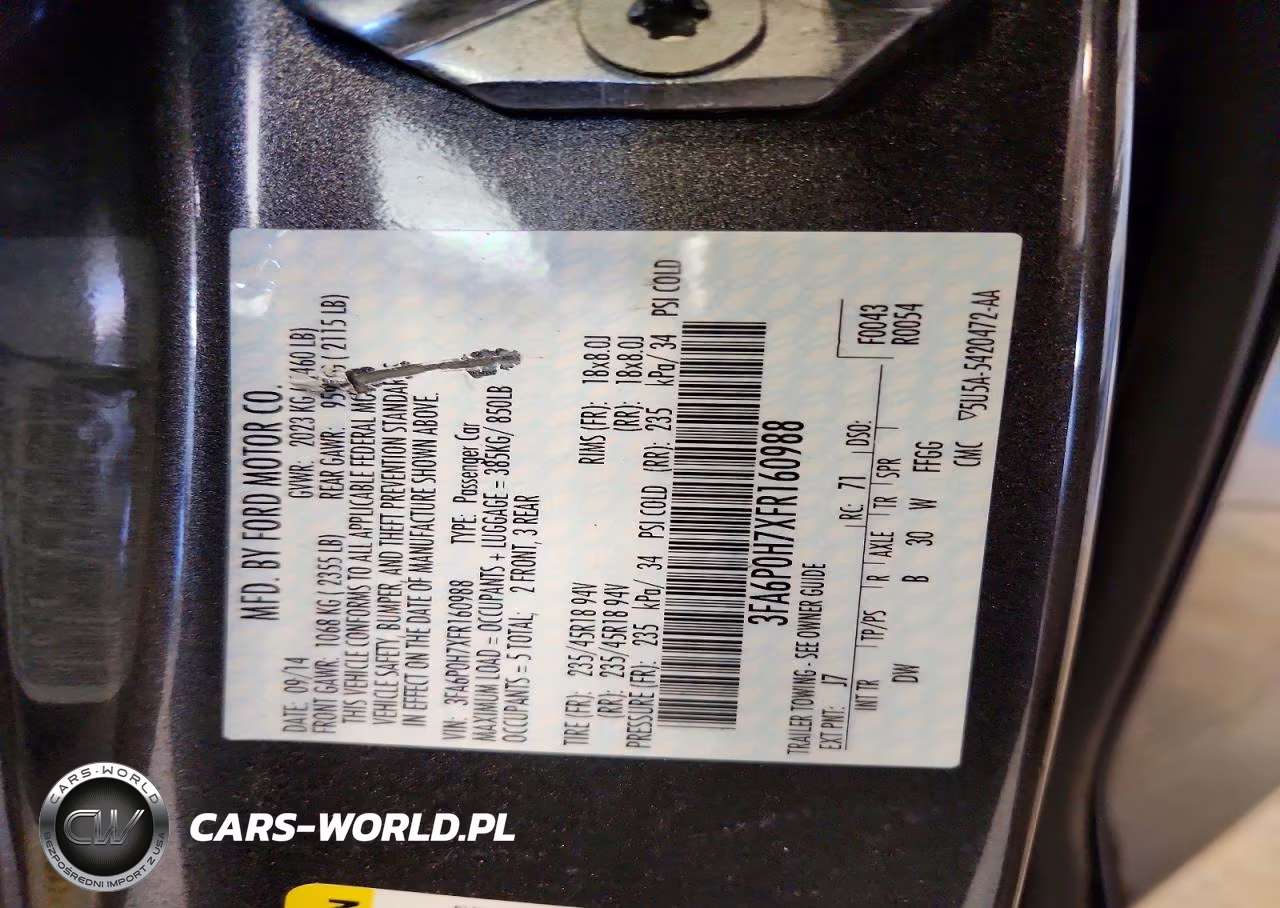 2015 Ford Fusion Se VIN:3FA6P0H7XFR160988 - 12