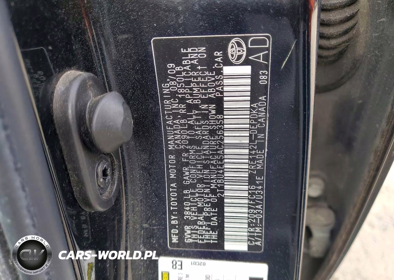 2010 Toyota Corolla Base VIN:2T1BU4EE5AC256358 - 12