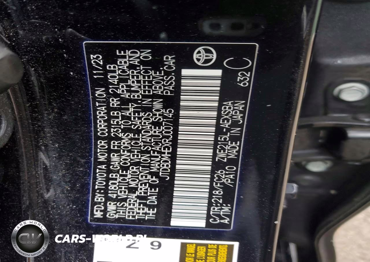 2024 Toyota Corolla Le VIN:JTDBDMHEXRJ007145 - 12