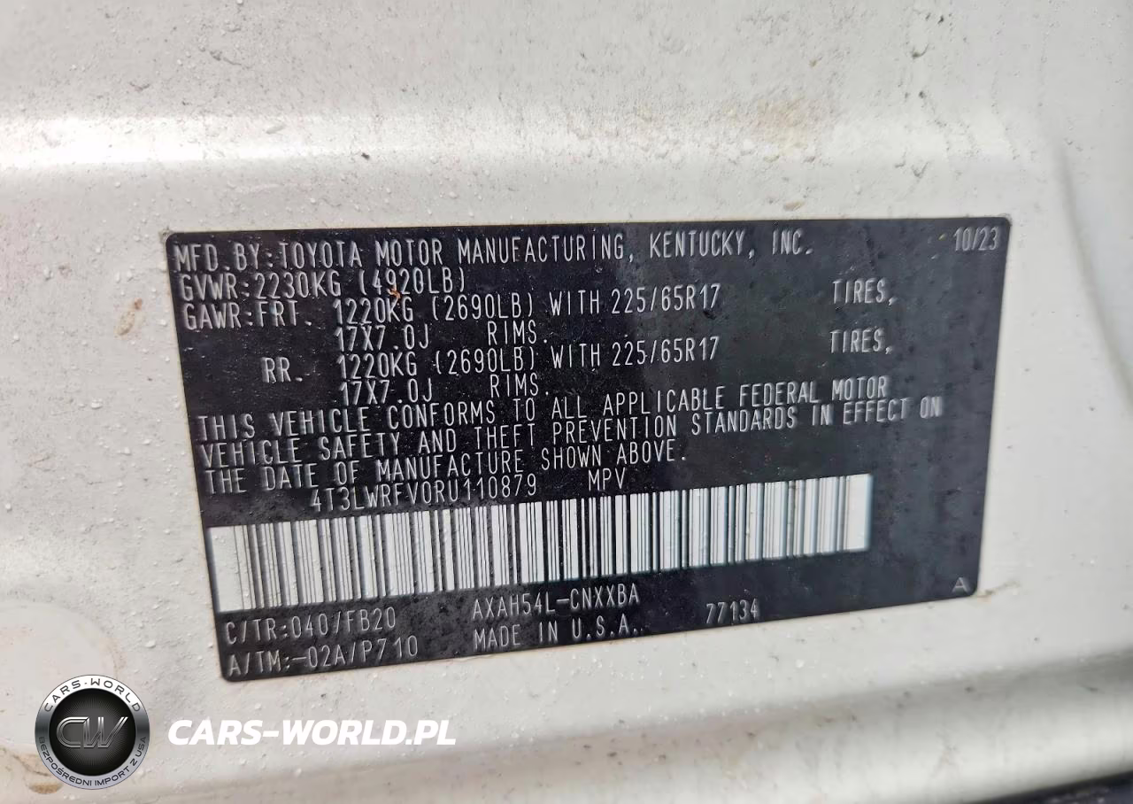 2024 Toyota Rav4 Le VIN:4T3LWRFV0RU110879 - 13