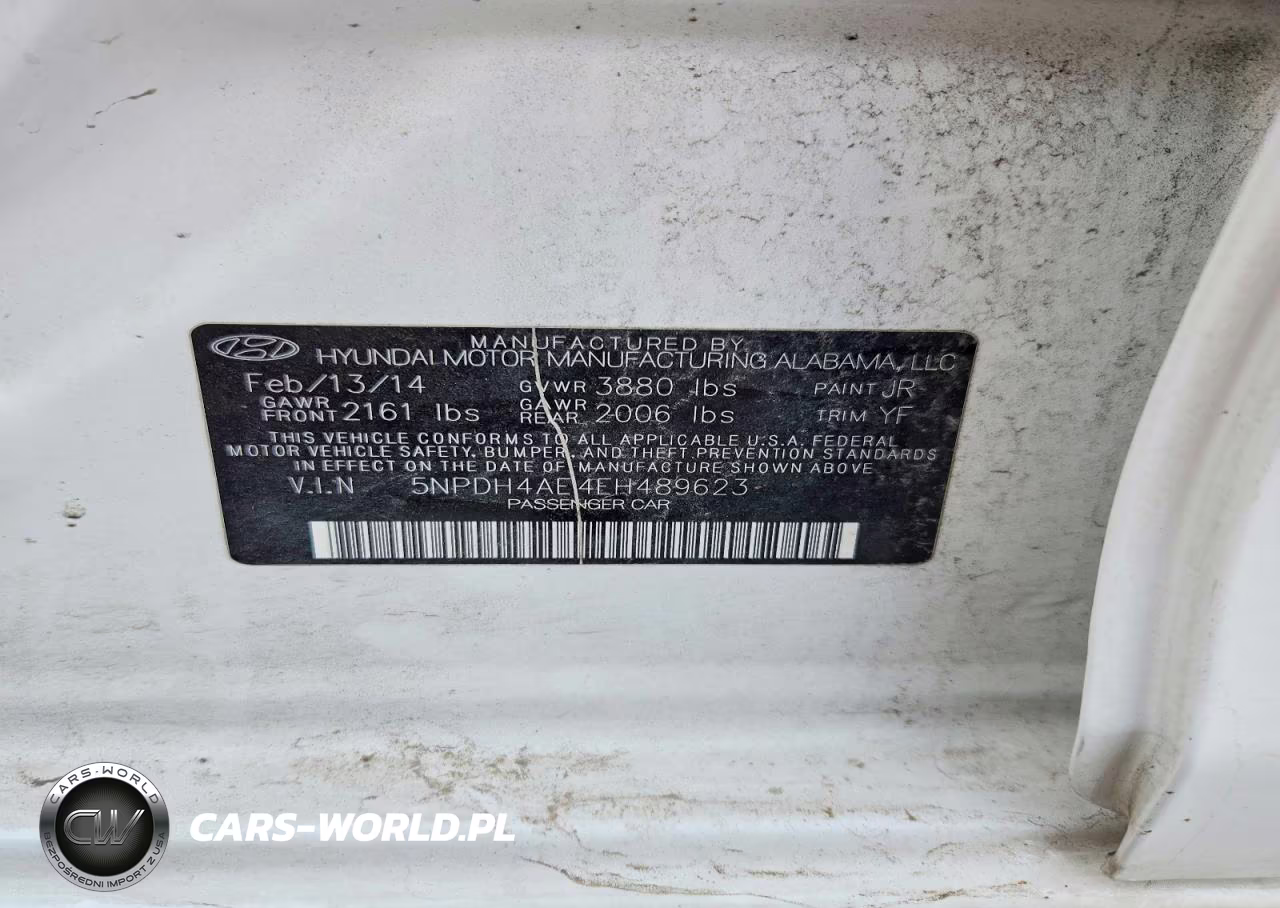 2014 Hyundai Elantra Limited VIN:5NPDH4AE4EH489623 - 12