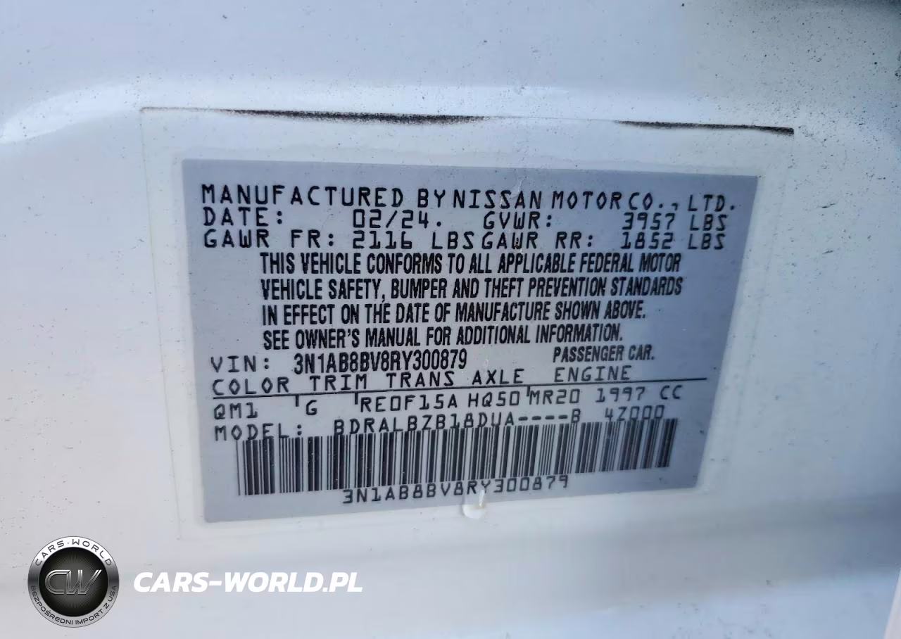 2024 Nissan Sentra S VIN:3N1AB8BV8RY300879 - 12