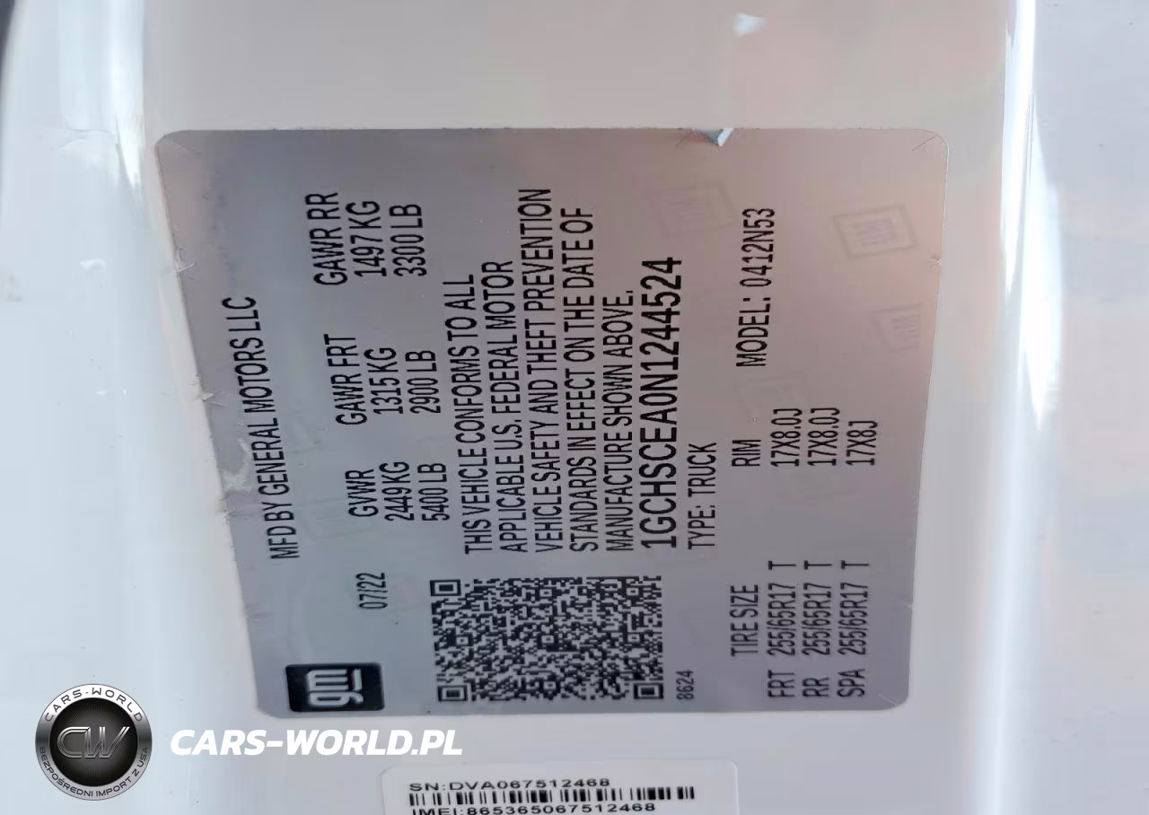 2022 Chevrolet Colorado Lt VIN:1GCHSCEA0N1244524 - 12