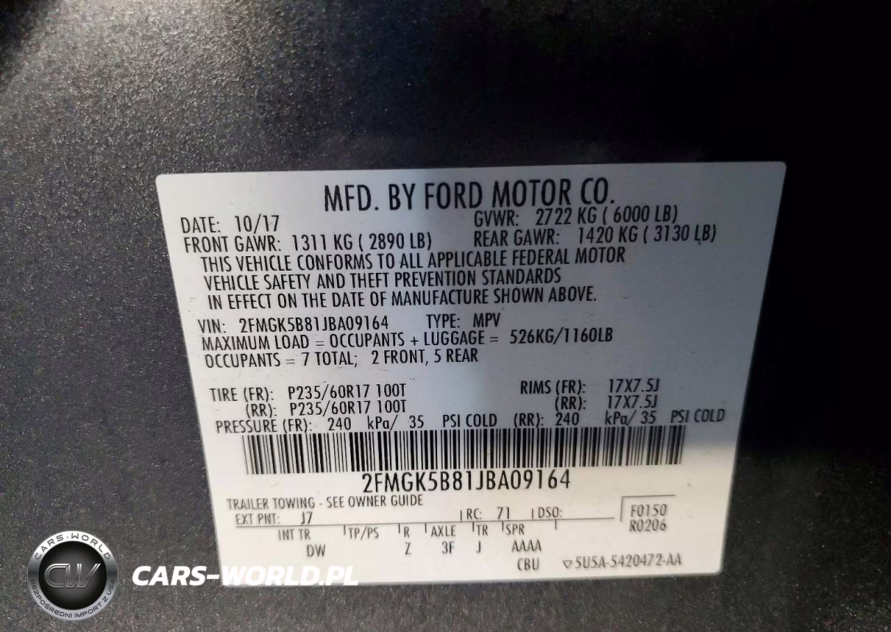 2018 Ford Flex Se VIN:2FMGK5B81JBA09164 - 13