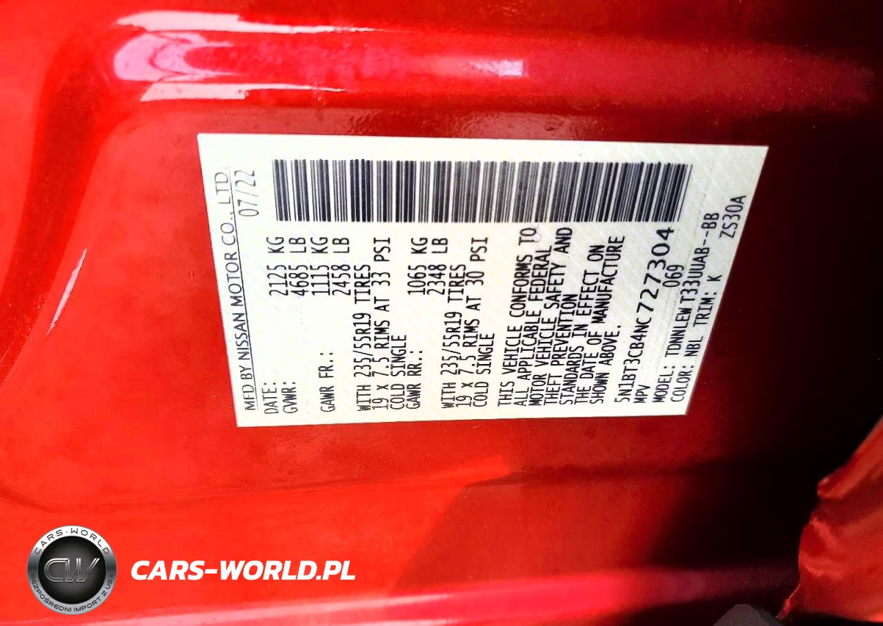 2022 Nissan Rogue Sl VIN:5N1BT3CB4NC727304 - 14