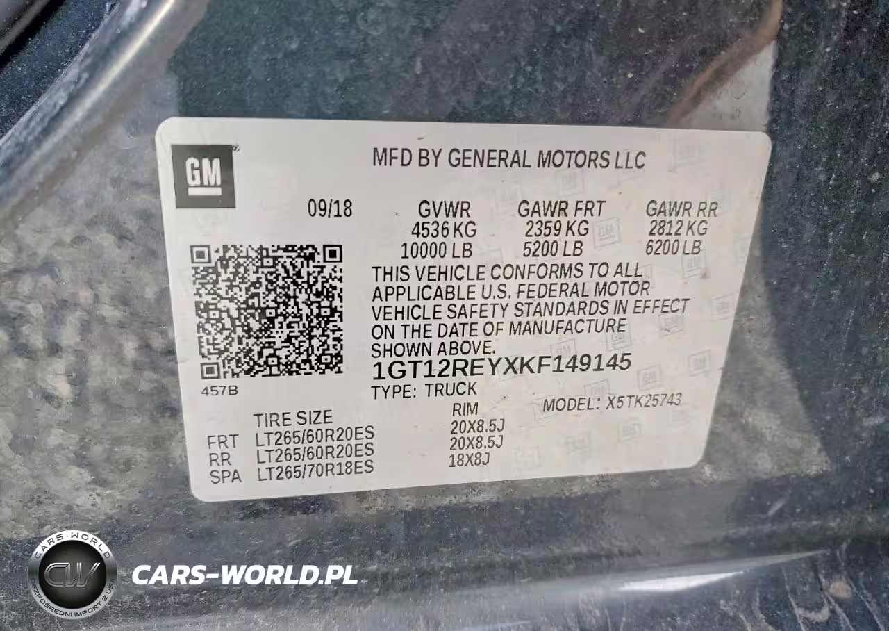 2019 GMC Sierra K2500 Slt VIN:1GT12REYXKF149145 - 12