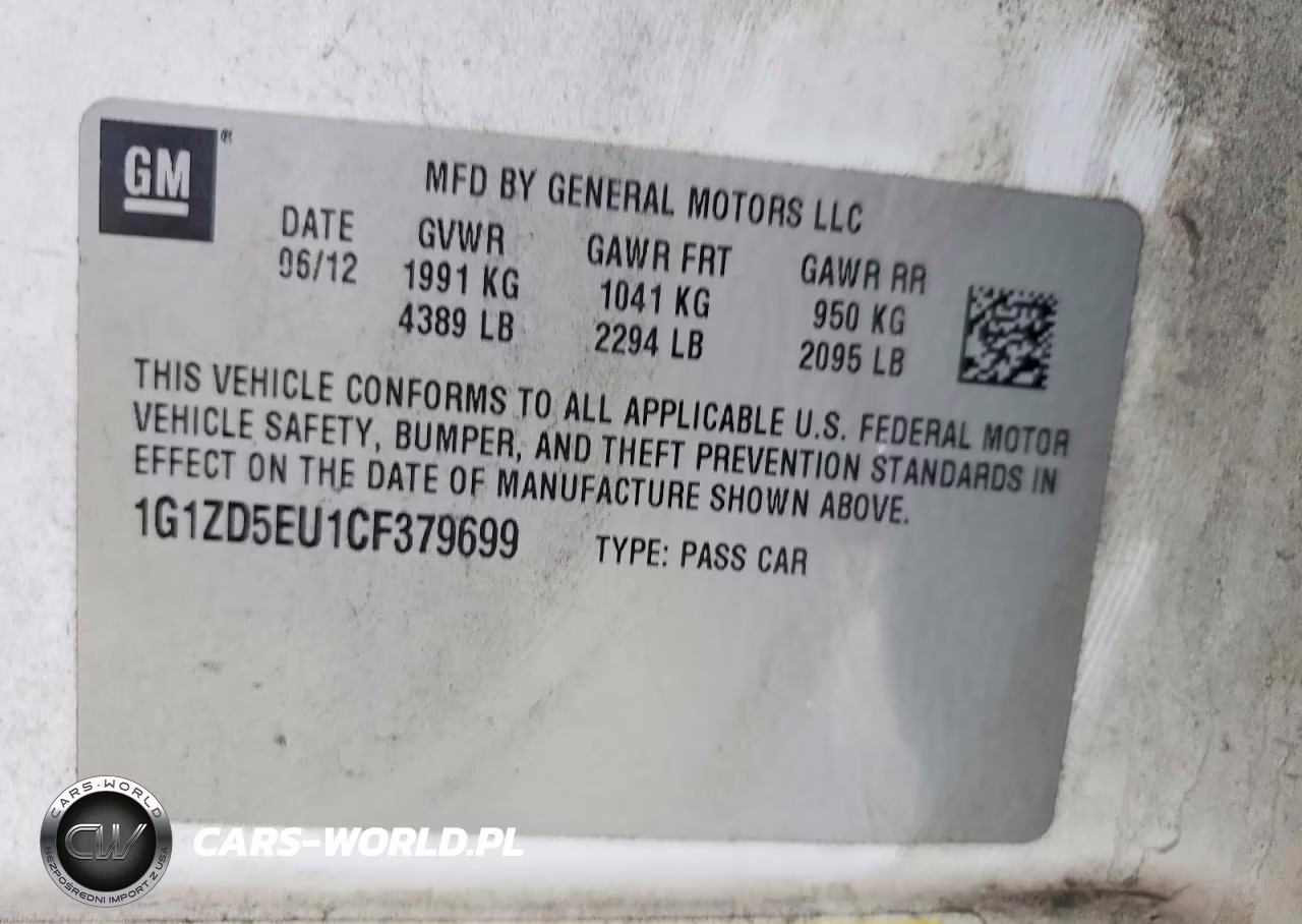 2012 Chevrolet Malibu 2Lt VIN:1G1ZD5EU1CF379699 - 12