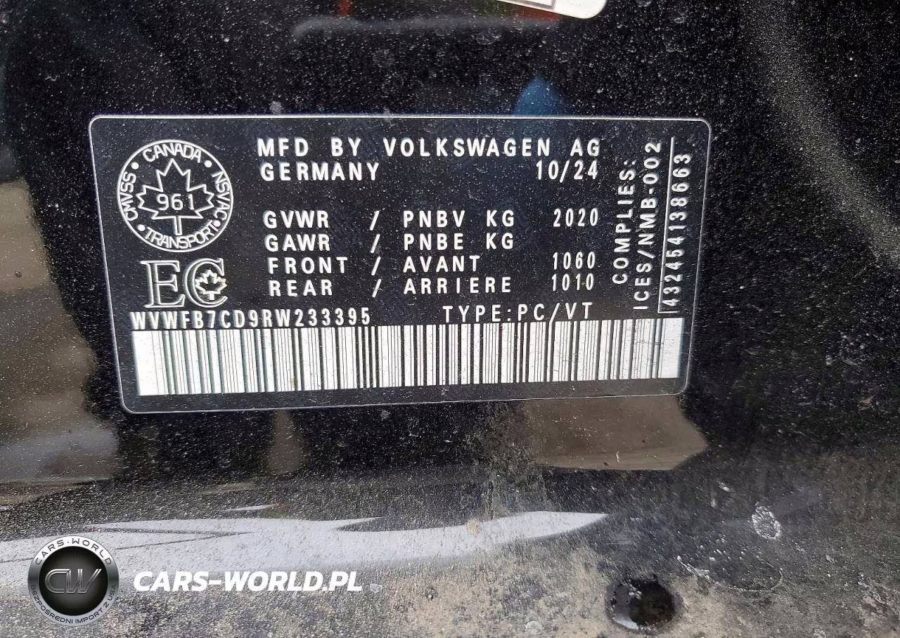 2024 Volkswagen Golf R VIN:WVWFB7CD9RW233395 - 12