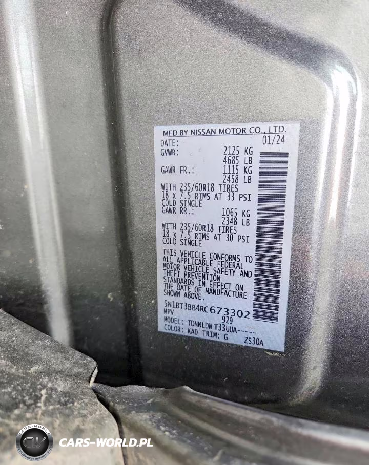 2024 Nissan Rogue Sv VIN:5N1BT3BB4RC673302 - 13