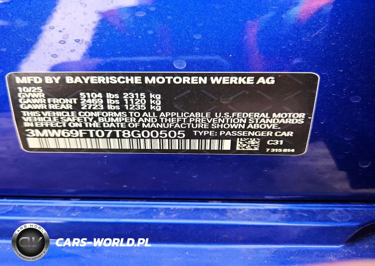2026 BMW M340Xi VIN:3MW69FT07T8G00505 - 12