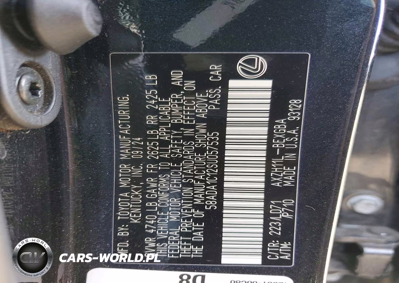 2025 Lexus Es 300H Base VIN:58ADA1C12SU057535 - 12