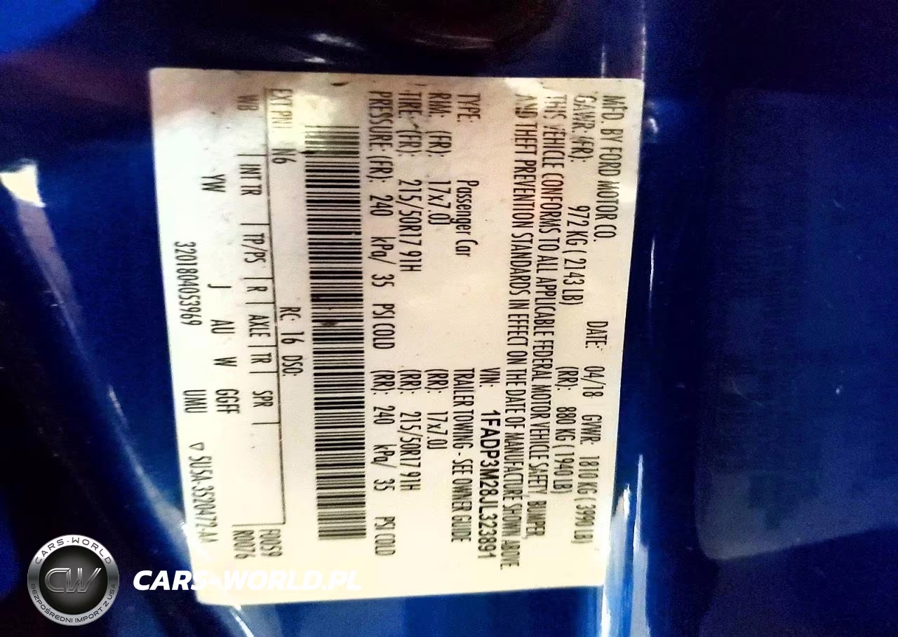 2018 Ford Focus Sel VIN:1FADP3M28JL323891 - 14