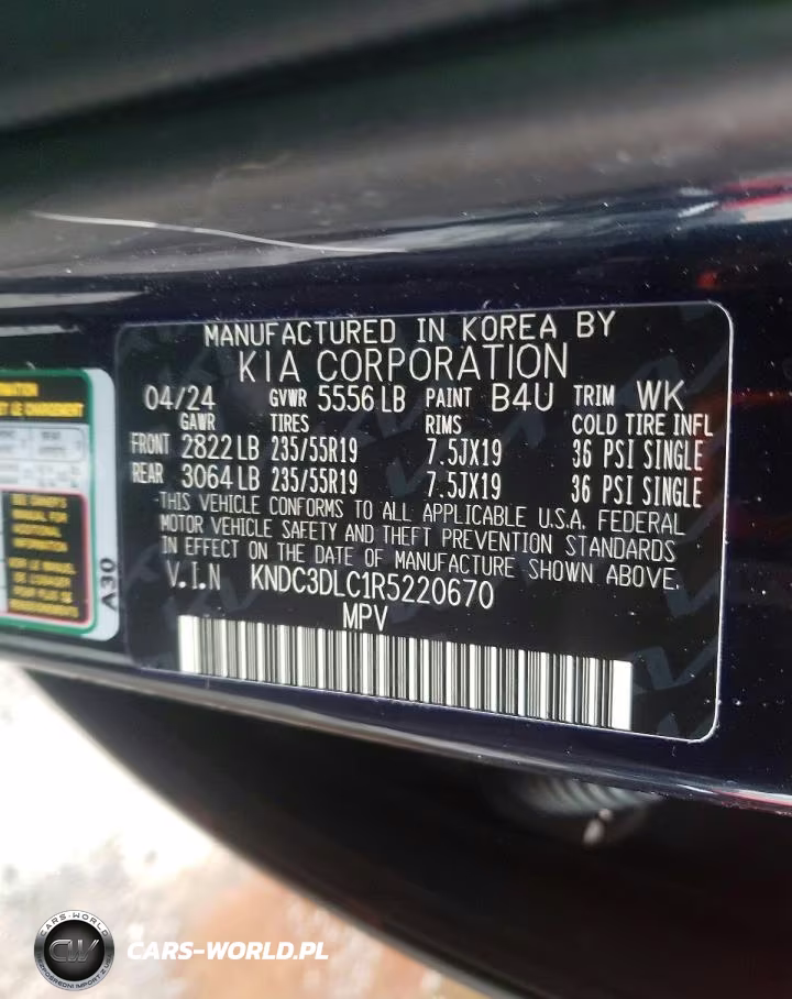 2024 Kia Ev6 Light VIN:KNDC3DLC1R5220670 - 12