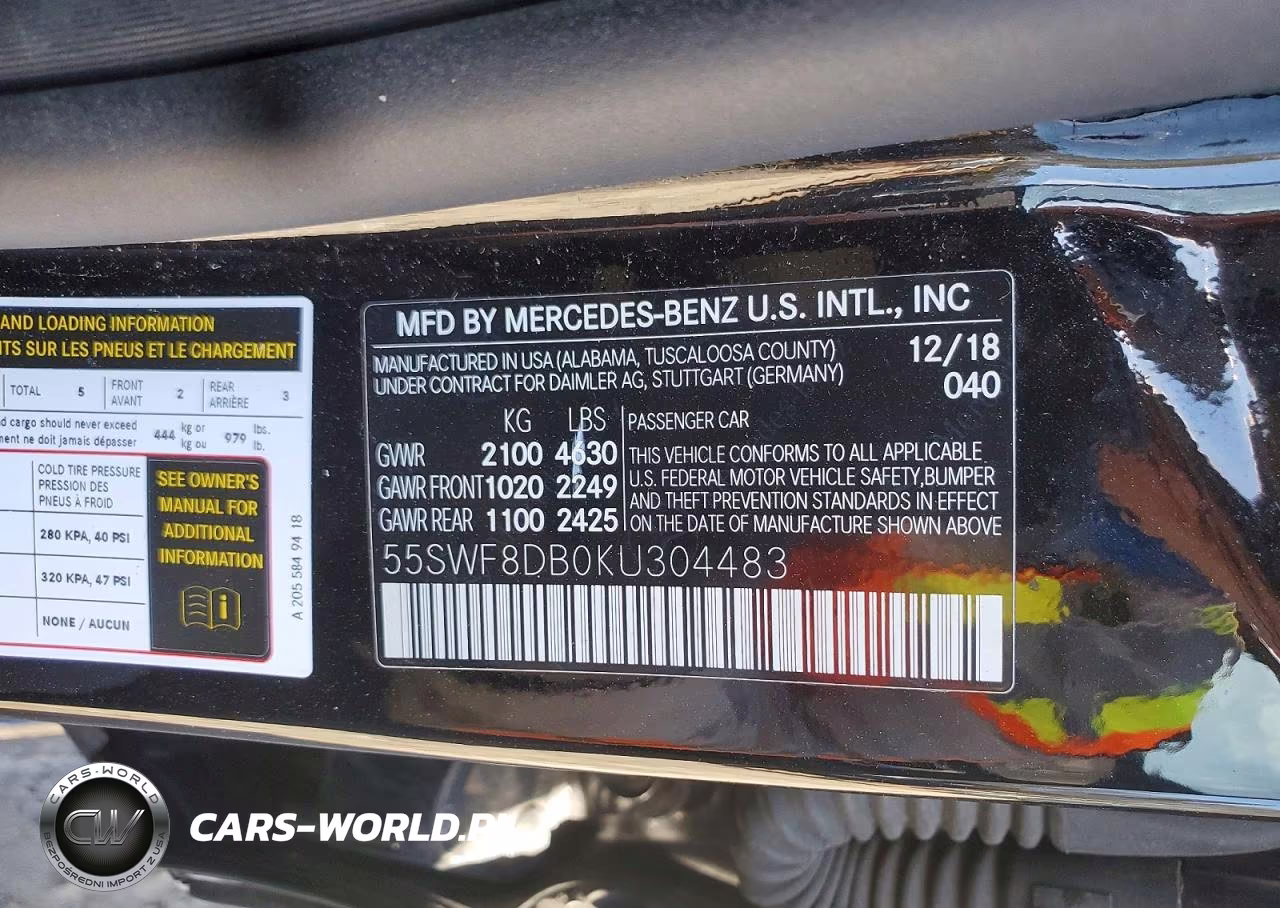 2019 Mercedes-Benz C 300 VIN:55SWF8DB0KU304483 - 12