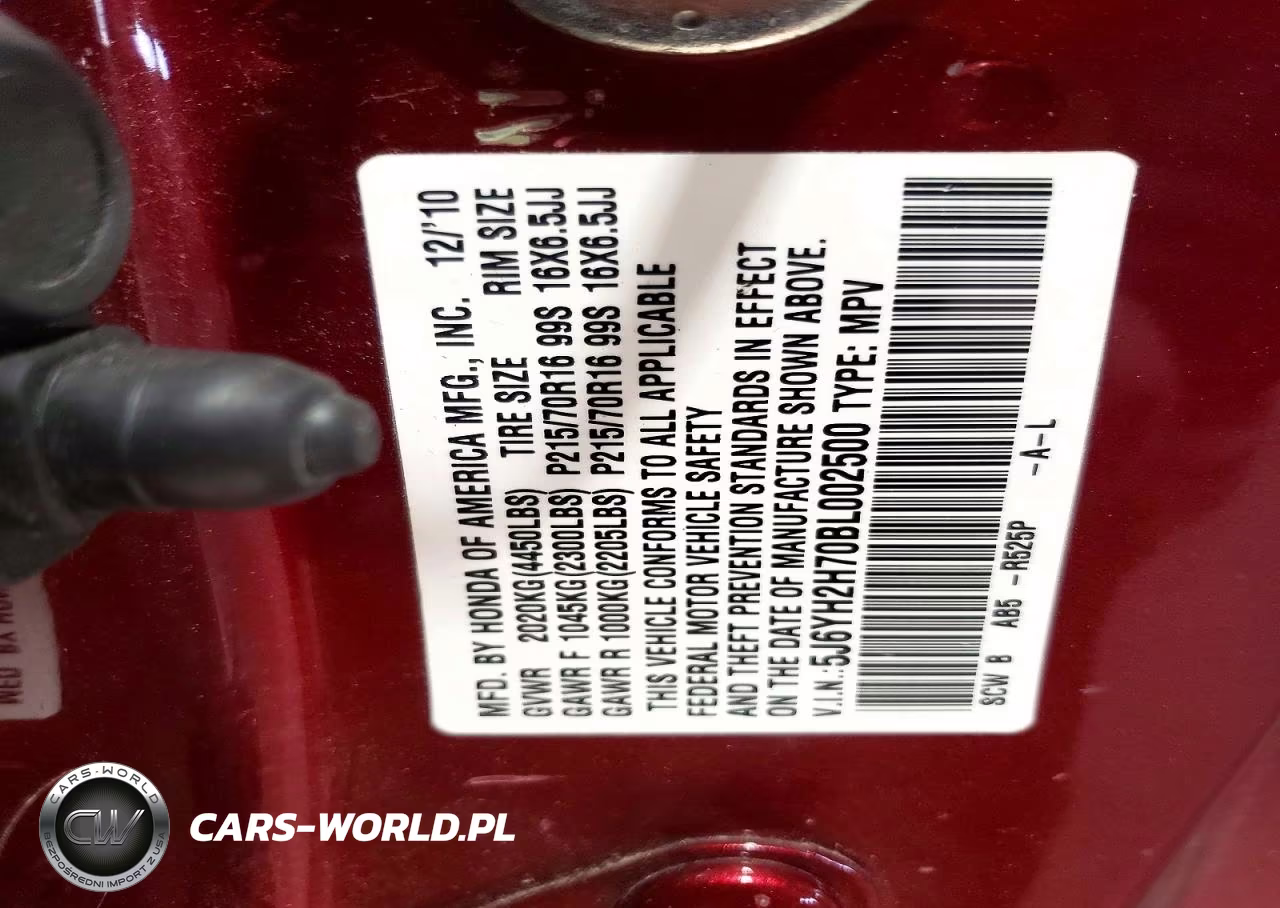 2011 Honda Element Ex VIN:5J6YH2H70BL002500 - 13