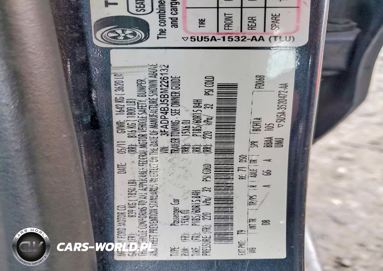 2011 Ford Fiesta Se VIN:3FADP4BJ5BM226132 - 12