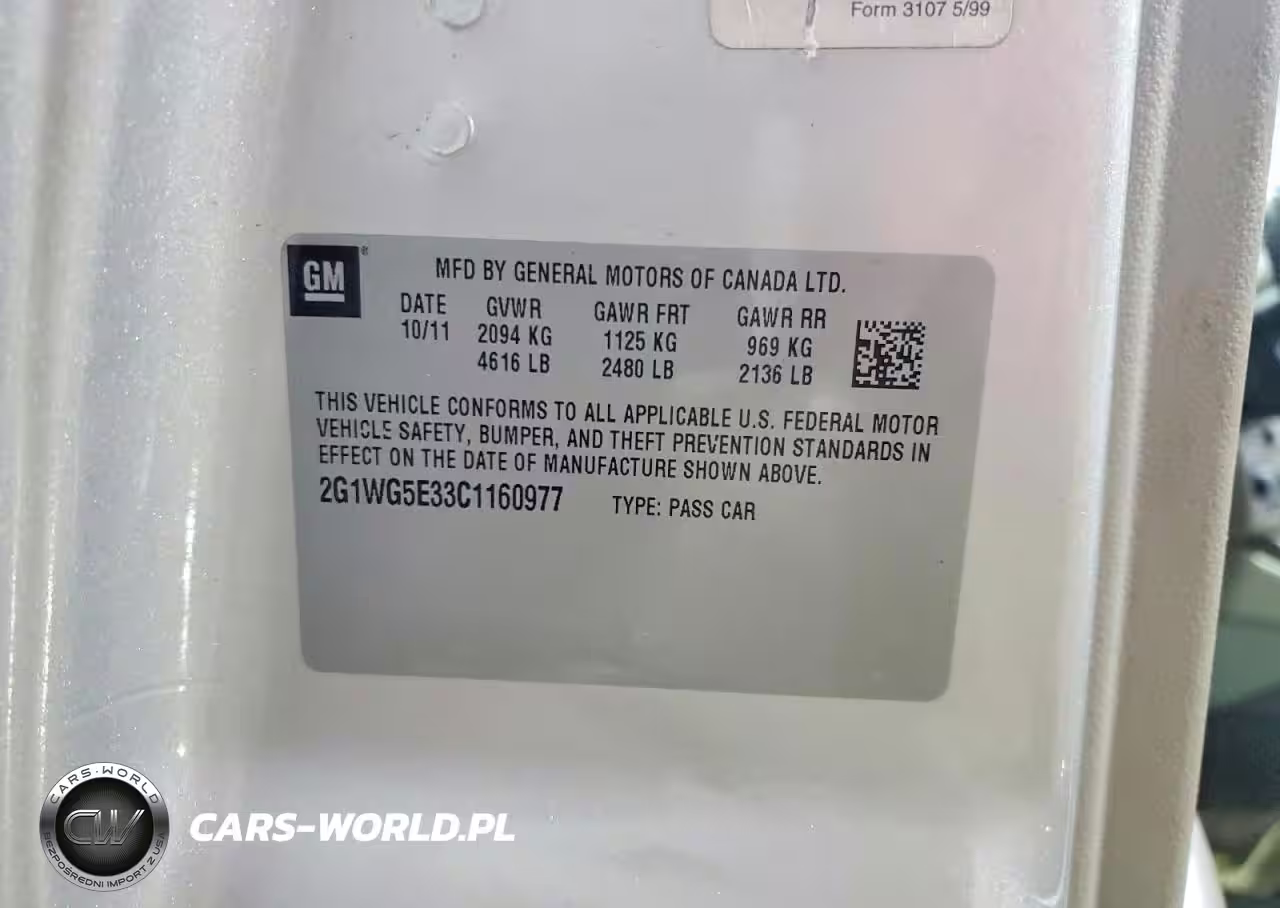2012 Chevrolet Impala Lt VIN:2G1WG5E33C1160977 - 12