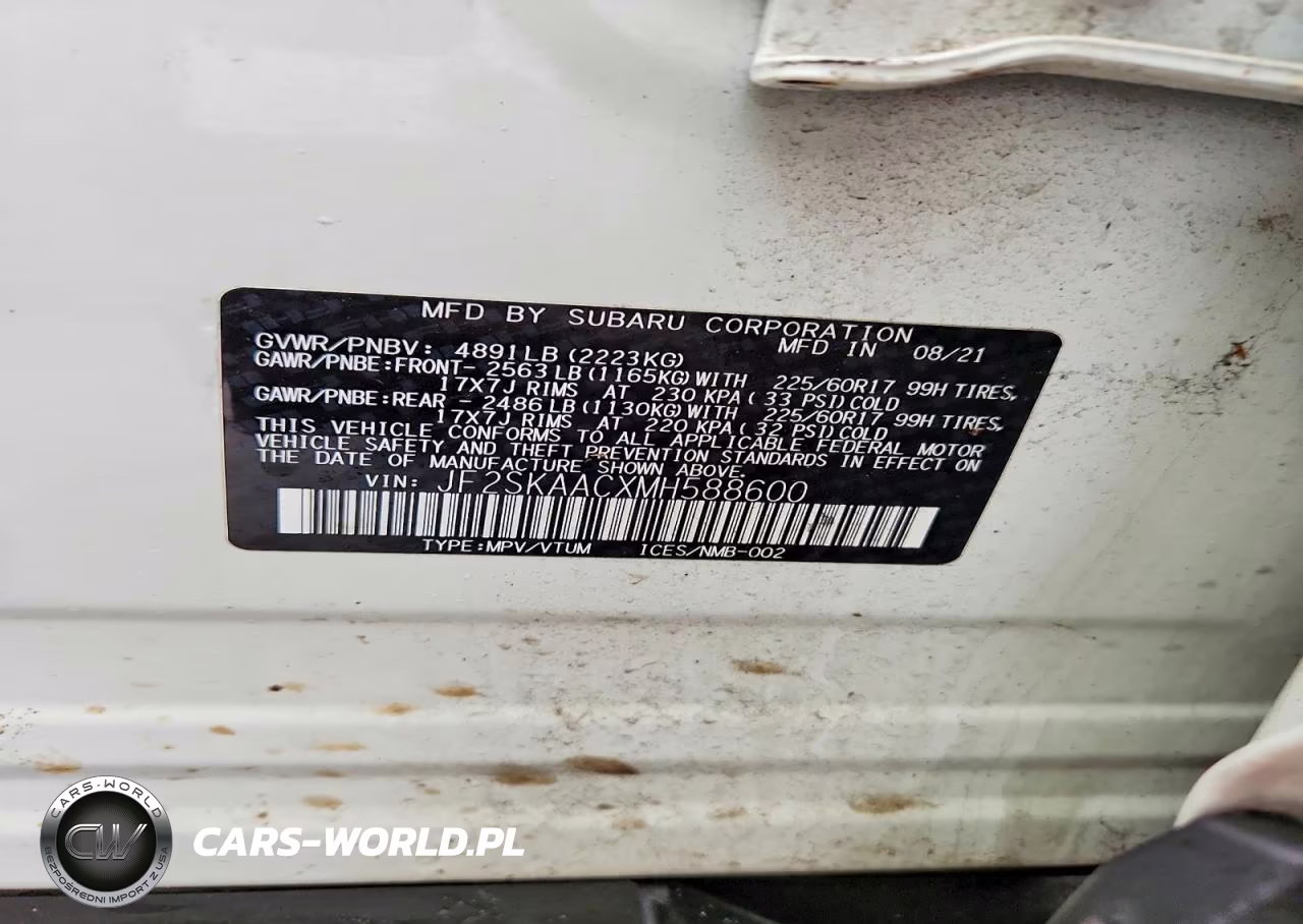 2021 Subaru Forester VIN:JF2SKAACXMH588600 - 13