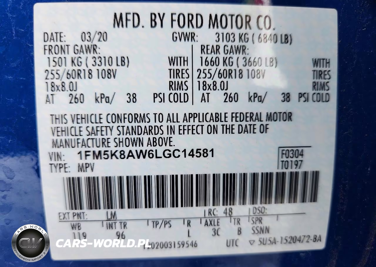 2020 Ford Explorer Police Interceptor VIN:1FM5K8AW6LGC14581 - 13