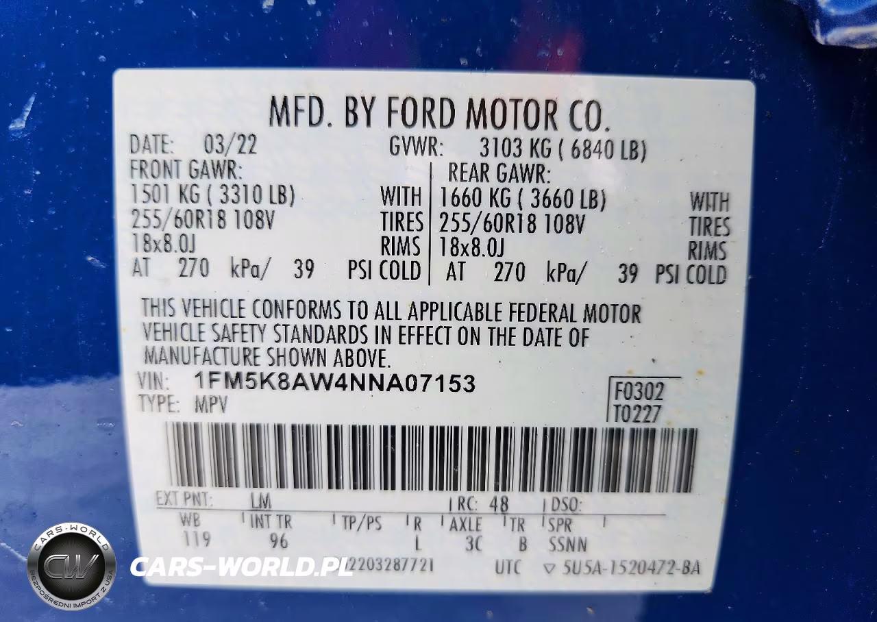 2022 Ford Explorer Police Interceptor VIN:1FM5K8AW4NNA07153 - 13