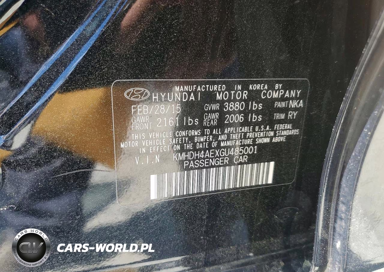 2016 Hyundai Elantra Value Edition VIN:KMHDH4AEXGU485001 - 13