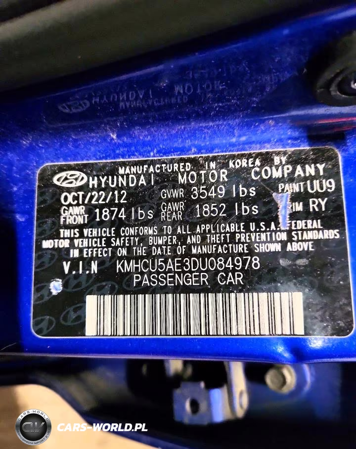 2013 Hyundai Accent Gls VIN:KMHCU5AE3DU084978 - 12