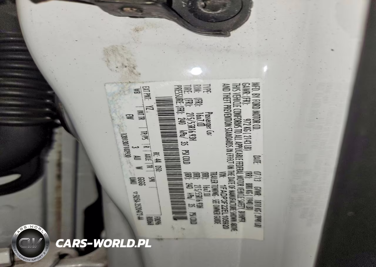2014 Ford Focus Se VIN:1FADP3F22EL105920 - 12