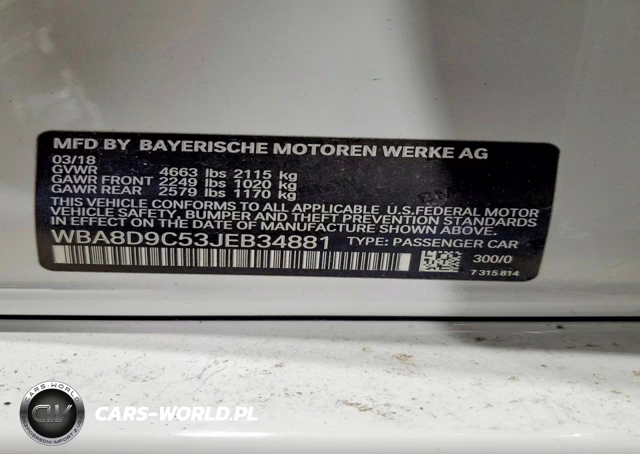 2018 BMW 330 Xi VIN:WBA8D9C53JEB34881 - 13