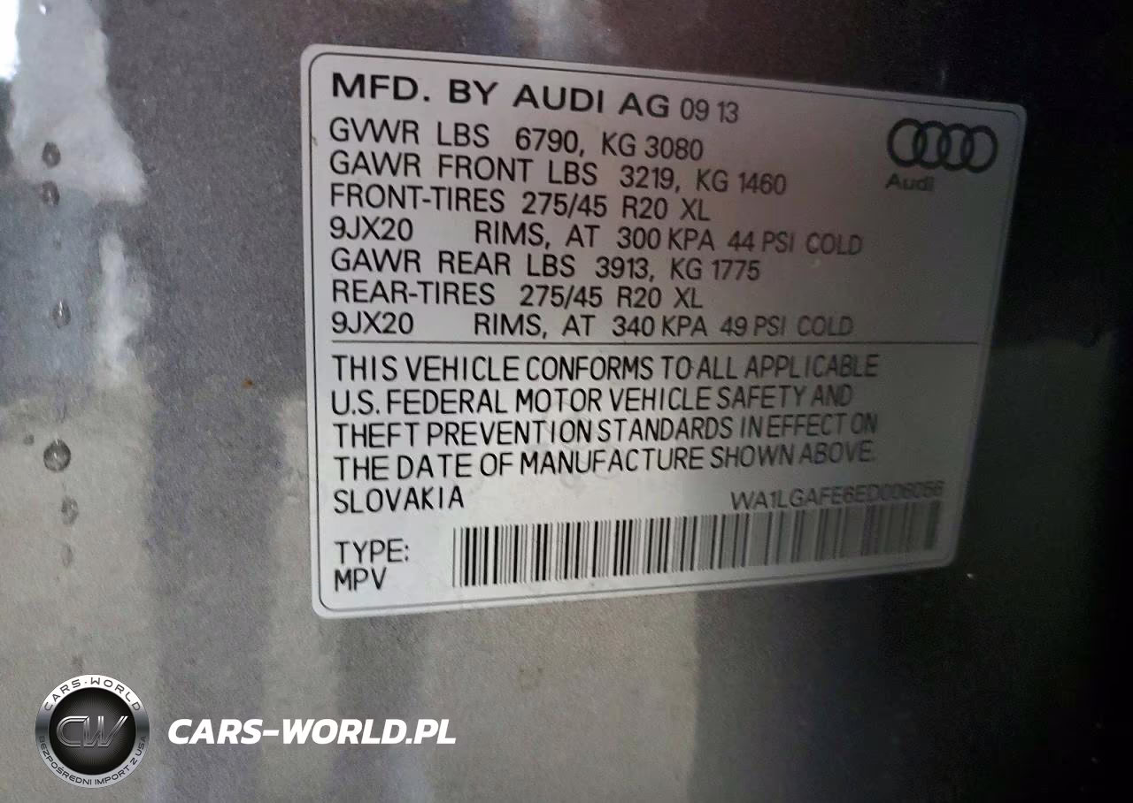 2014 Audi Q7 Premium Plus VIN:WA1LGAFE6ED006056 - 13