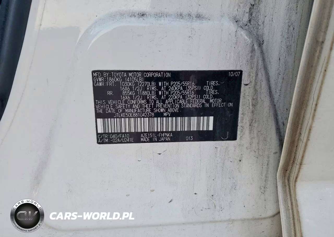 2008 Scion Xb VIN:JTLKE50E881042378 - 12