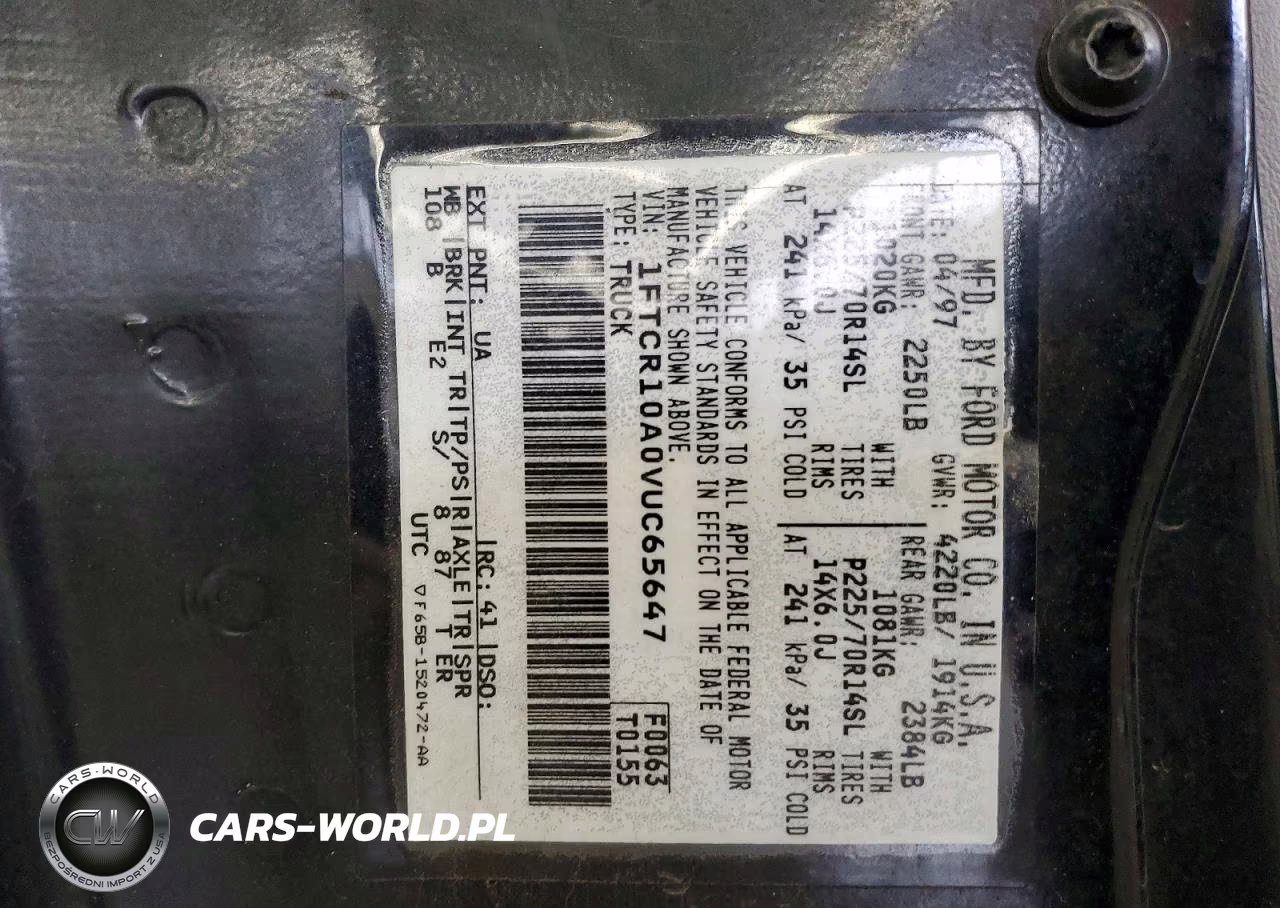 1997 Ford Ranger VIN:1FTCR10A0VUC65647 - 12