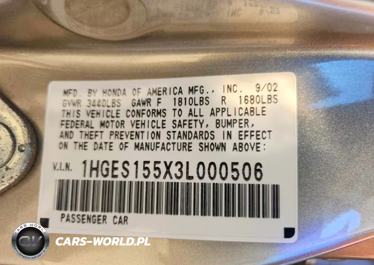 2003 Honda Civic Lx VIN:1HGES155X3L000506 - 12