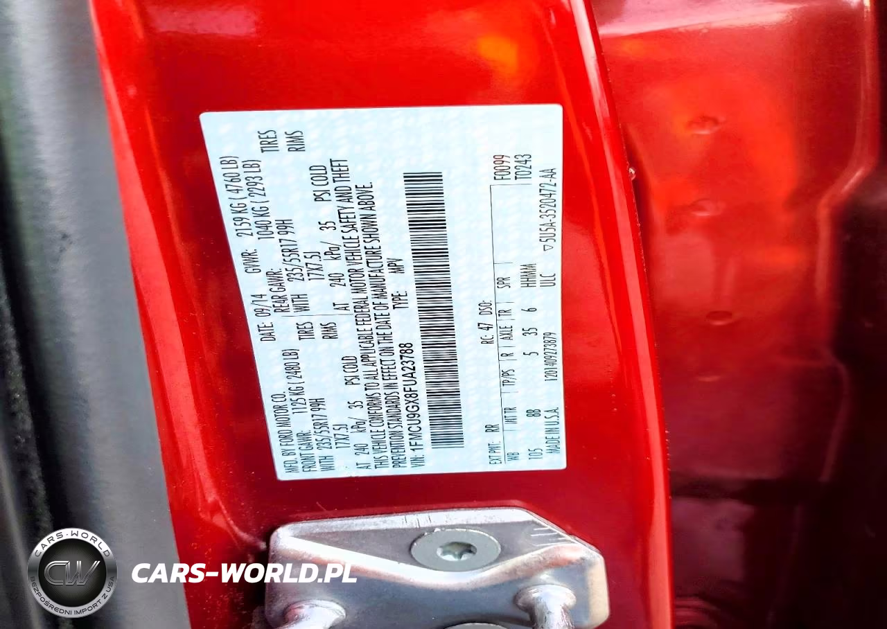2015 Ford Escape Se VIN:1FMCU9GX8FUA23788 - 13
