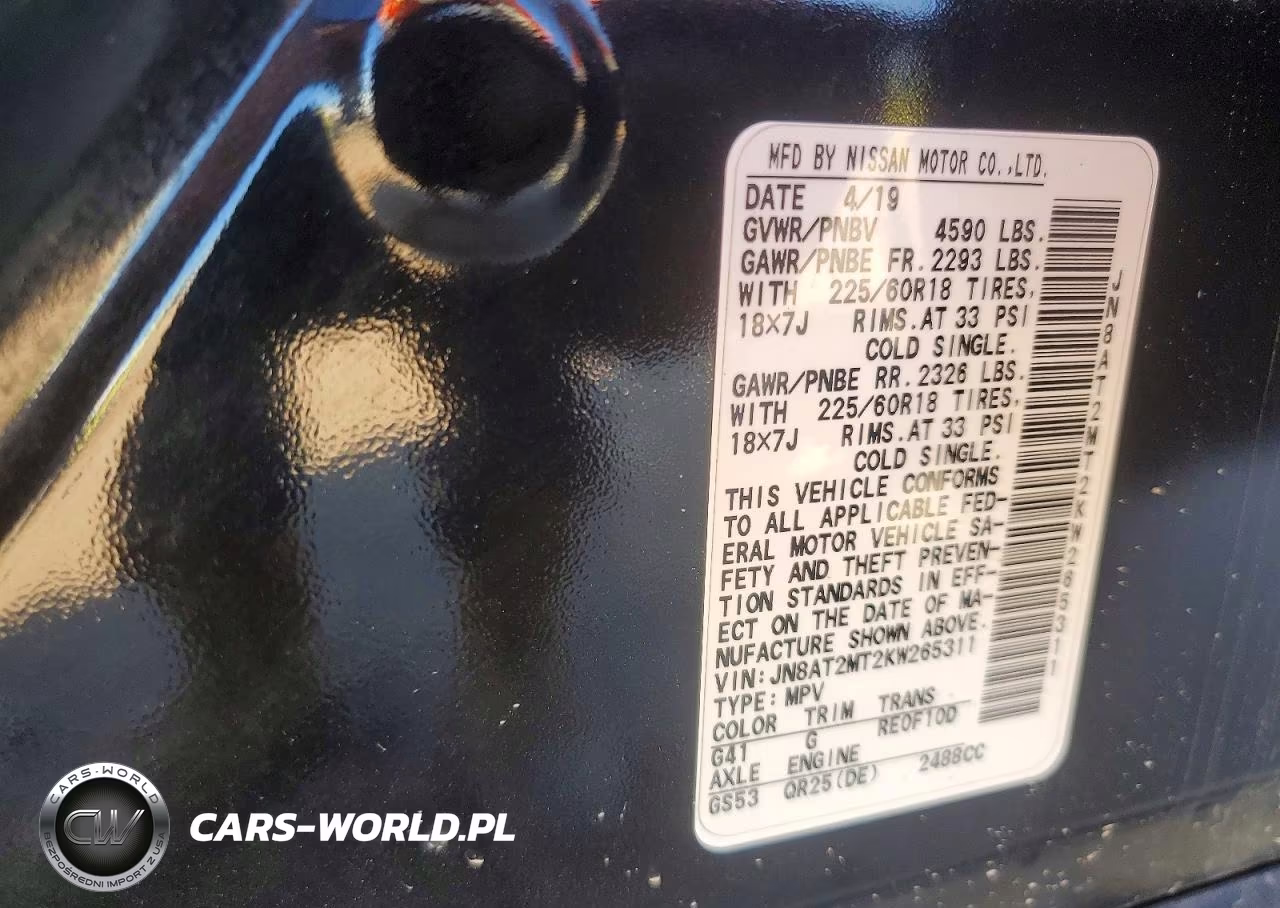 2019 Nissan Rogue VIN:JN8AT2MT2KW265311 - 12